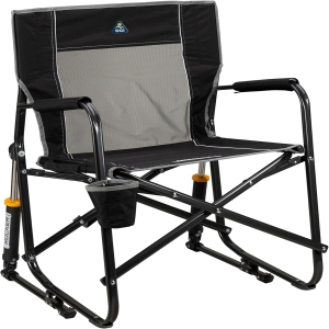 OUTDOOR Freestyle Rocker Outdoor Rocking Chair with Beverage Holder