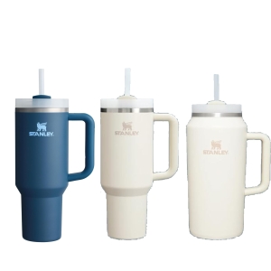 Stanley Quencher H2.0 Tumbler with Handle and Straw 40 oz | Flowstate 3-Position Lid | Cup Holder Compatible for Travel | Insulated Stainless Steel Cu