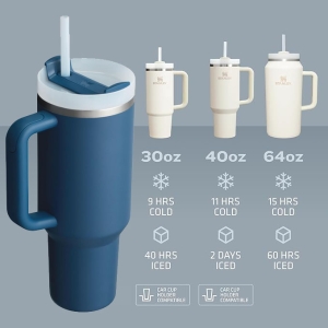 Stanley Quencher H2.0 Tumbler with Handle and Straw 30 oz | Flowstate 3-Position Lid | Cup Holder Compatible for Travel | Insulated Stainless Steel Cu